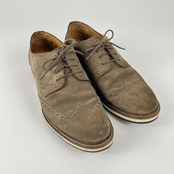Massimo Dutti Tan‎ Suede Leather Oxford Brogue Shoes Men’s 8.5 EU 42 main image 8